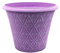 shopior Plastic Prisma Planters | Festive Garden Planting Pot 9L – Round Garden Plant Pots with Drainage Holes | Weatherproof Decorative Patio Flower Pot - (30cm - Purple, Pack 1)