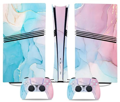 para PS5 Pro Skin Disc Edition & para PS5 Pro Skin Digital Edition Consola Mando Cubierta Vinilo Fundas Compatible Resistente Arañazos 02602 Envolturas Piel Regalo(Disc Version)