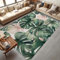 CEDNXOER Monstera-Blätter Teppich für Wohnzimmer, 140x200cm Waschbarer Kurzflor Rechteckiger Rutschfester für Schlafzimmer Küche Esszimmer Tropische Blätter Deko Carpet