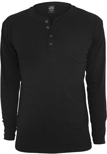 Urban Classics Men's Basic Henley L/S Tee Sweatshirt (Pack of 1)