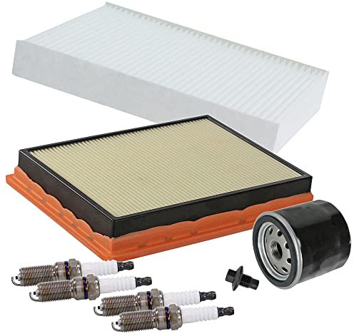 Inspektionspaket SET C 1x Ölfilter 1x Luftfilter 1x Innenraumfilter 4x Zündkerze 1x Ölablass-Schraube 1x Dichtring für Ölablass-Schraube