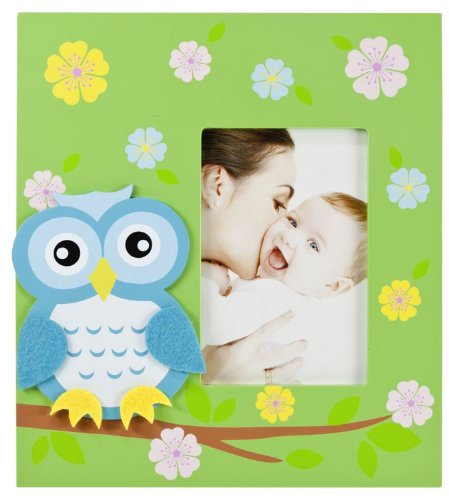 Goldbuch 10705 Bilderrahmen Kleine Eule, Format 10 x 15 cm, grün