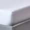 HOMESCAPES Satin Spannbettlaken Bio-Baumwolle 150x200 cm weiß, Bio Bettlaken mit Gummizug, Fadendichte 400