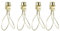 Sourcingmap 4 Pcs Lamp Shade Light Bulb Clip Adapter with Shade Attaching Finial Top Brass for Table Lamp Floor Light Fitting