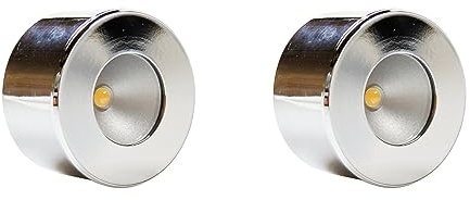 Mini-Star LED SET Einbauspot Unterbauleuchte Einbaustrahler Chrom Alu, Auswahl:2er Set chrom