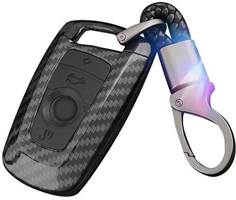 WinPower Voiture Clé Cas de Couverture Porte-clés 4 Boutons pour 1/3/4/5/6/7 Series,X3 (F25),X4 (F26),M3/M4/M5/M6/GT3/GT5, ect.