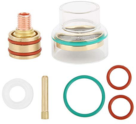 Verbrauchsmaterialien-Set für Gaslinsenkörper, Tig, Schweißbrenner mit Ring aus weißem Kunststoff, optionales Modell 1 Punkt 6 2 3 mm für Wp9 Wp20 [3,2 mm]