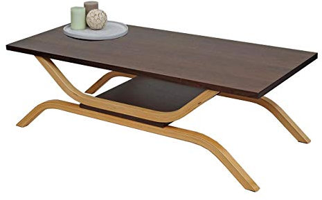 Mendler Couchtisch HWC-H38, Wohnzimmertisch Beistelltisch Sofatisch, 35x110x48cm - Eiche-Optik