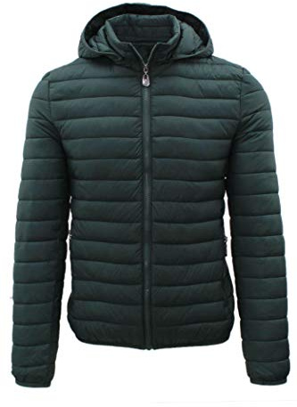 Doudoune pour homme, 100 g/m², avec capuche, veste Slim Fit Bleu, Noir, Vert, Bordeaux