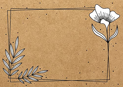 Logbuch-Verlag 50 Platzdeckchen aus Papier DIN A3 - Tischsets in Kraftpapieroptik braun mit Blumen - Partydeko Tischdeko Feier