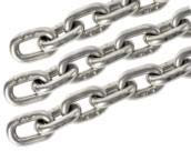 HKB 4mm ø Edelstahlkette Ankerkette Kette gemäß DIN 766, Säurefest, Salzwasserfest, Meterware