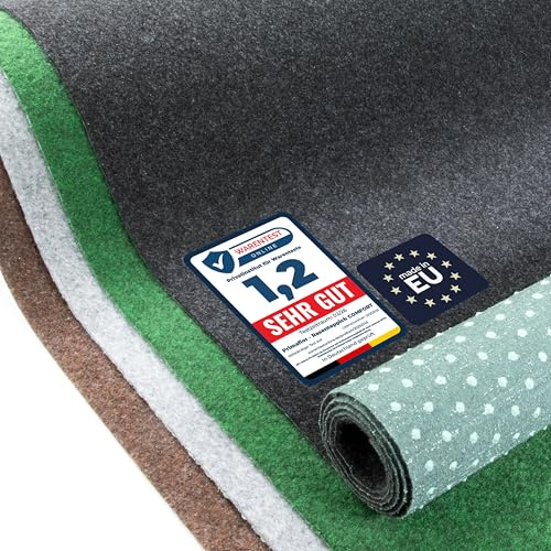 Primaflor Tapis de Gazon Comfort 133x1100 cm Anthracite Gazon Artificiel extérieur 5 mm, Doux, Surface Plane, perméable à l’Eau, Dos à Picots antidérapants, Largeur 2 ou 4 m au mètre Jusqu’à 50 m