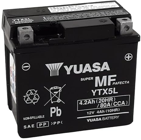 - YUASABATTERIE MOTO YUASA YTX5L 12V 4AH 80A