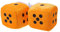 Oilmal Fuzzy Dice Dots Kleiderbügel, 1 Paar Fuzzy Dice Dots Hanger Dekoration Auto Styling Zubehör