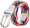 TANGCHAO Stoffgürtel Stretchgürtel Elastik Flechtgürtel Geflochtener und Elastischer Dehnbarer Gürtel für Damen und Herren Breite 3.3cm Regenbogen 90cm