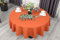 NIBLO Tischdecke Tischläufer Tischtuch Tischwäsche Tischdekoration Tafeltuch (Orange, Oval Tischdecke - 140 x 260 cm)