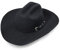 STARS & STRIPES Houston Black Hut – Hochwertiger Western-Cowboyhut aus Wollfilz
