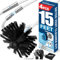 Sealegend 15 FEET Dryer Vent Cleaner Kit Flexible Quick Snap Brush with Drill Attachment Extend up to 15 FEET for Easy Cleaning Upgraded Dryer Vent Cleaning Kit Use with or Without a Power Drill