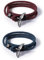 FINEASY 2Pcs Bracelets for Men & Women, Nylon Friendship Bracelet Mens, Adjustable, Handmade, Whales Tail Paracord Bracelets, Spiritual Gifts for Women and Men, Black Blue (2)