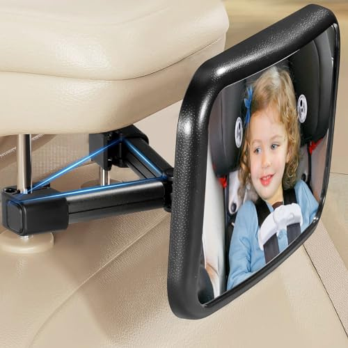 Vinabo Espejo de Coche para bebé Asiento Trasero con Pinza