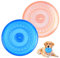 Necdeol 2 Stück Dog Flying Disc, 18.5 cm Hundefrisbee aus Natürlichem Kautschuk, Hunde Frisbee für Land und Wasser, Hunde Scheiben für Hundetraining, Fangen, Spielen (Blau + Orange)