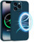 INZ Mag-Safe Magnetic iPhone 11 Pro Max Case 6.5-Inch Dark Blue Liquid Silicone Gel Rubber Anti Scratch Resistant Soft Slim Protective Cover Protect Compatible for iPhone 11 Pro Max