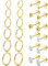 CASSIECA 12 Paia Orecchini Acciaio Chirurgico 316L, Orecchini Donna Uomo Oro Orecchini Tondi Zirconi Oro 14K, Orecchini a Cerchio Cartilagine Ipoallergenica, Multi Piercing Orecchio(Oro, Argento)