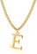 Symretie Goldkette mit Buchstaben E,14K Gold Vergoldet Initial Halskette,Edelstahl Kette mit E,Gold kettenanhänger kette für Damen Mädchen