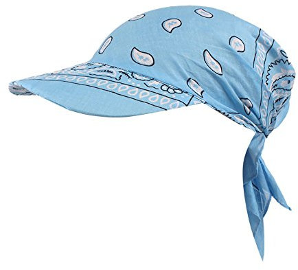 QingHUImao Damen Visor Bandana mit Schirm Haarband Baumwolle Beanie, Kopftuch Schal Hüte Sonnenhut, Bedruckt mit Muster Baseballkappe Turban Kopfbedeckung Headwear Kop Wraps Turbanhut Sonnenkappe