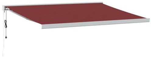 vidaXL Tenda da Sole Retrattile Automatica bordò 400x300 cm