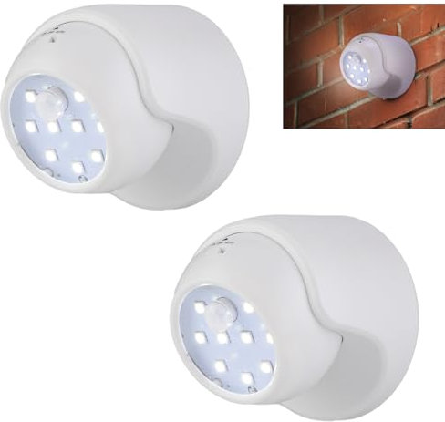 Kinberry Motion Sensor PIR Light, Motion Sensor LED Spotlight LED Security Light with Motion Sensor, Battery Operated PIR Sensor Security Light for Stair Hallway Garage Entrance