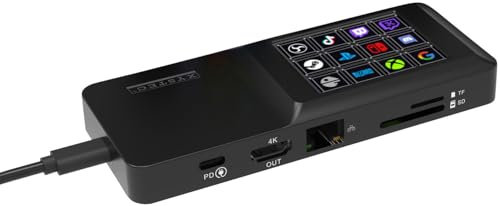 Xystec Steamdeck: Software-Controller & Dock mit Touch-Display, 4K-HDMI-Port, 3xUSB, LAN (Stream Controller, Computerzubehör, Tastatur)
