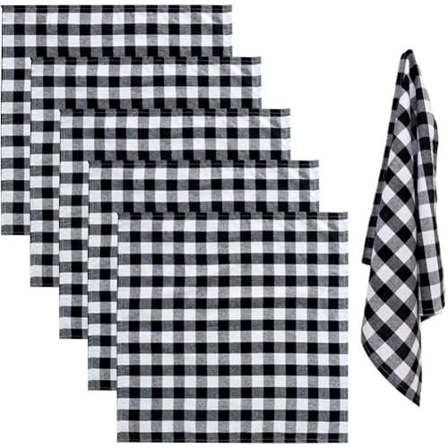 6pcs Baumwolle Plaid Stoff Servietten 46cm X 46cm Klassische Plaid Servietten Für Küche Hotel Weihnachten Esstisch Dekor