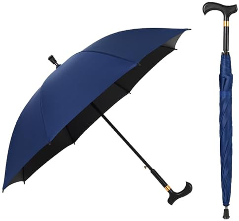 Gehstock Regenschirm Gehstöcke Krücke Regenschirm Geschenk für Vater Mutter Großvater Großmutter