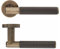 Eclipse Knurled Insignia Lever On Rose - Antique Bronze