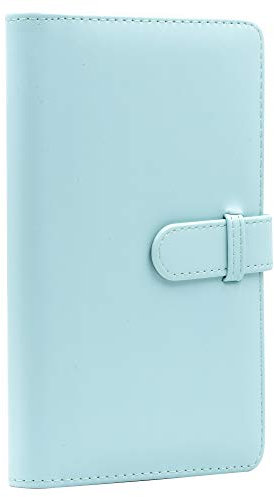 Mini Photos Album Book for 2x3 Inch Films - 96 Pockets Kpop Photocard Holder Binder for Fujifilm Instax Mini Instant Camera, for Polaroid Hi-Print Pictures (Ice blue)
