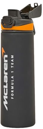 McLaren Formula 1 Team Water Bottle, Official Merchandise, Grey and Orange