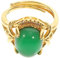 BESPORTBLE 1Stück Verstellbarer Goldfarbener Ring Mit Grünem Jade Einsatz Handdekoration Für Damen Für Mama Für Besondere Anlässe