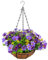 KASNLSAC Faux Blumenarrangements für Outdoor-Dekor künstliche hängende Blumenkörbe Korb Daissies mit Kette Hausgarten Terrasse wetterfeste lebenseike D