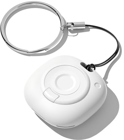Schlüsselfinder Smart Tag, Kompatibel mit Apple »Find My« (nur iOS), für Koffer/Taschen/Schlüssel/Kinderrucksäcker, Wechselbare Batterie (1, Weiß-1 Pack)