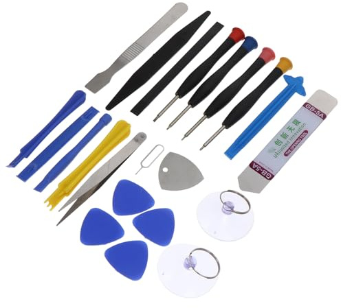 Didiseaon Acier au Carbone Kit de Réparation de Téléphone 22 Pièces | Série, Outils de Démontage pour Téléphone et Tablette, Usage Réparation, Structure Professionnelle
