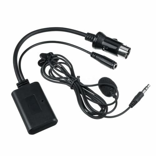 UTTASU 8-poliger Aux-Audio-HIFI-Kabeladapter mit Mikrofon für Alpine KCM-123B M-BUS 9501 9503 9823 9825, Bluetooth 5.0, 1,5 m Kabel, digitale Audioverarbeitung für klaren Klang und Anrufannahme