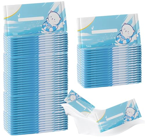 150 Stück Feuchtes Toilettenpapier Einzeln Verpackt, Feuchttücher Einzeln Verpackt, Feuchtes Toilettenpapier Reisegröße, Reine Wasserformel, Reizfrei, Geeignet für Zuhause, Büro und Den Außenbereich