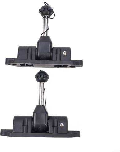 Risveglio 2 Pieces Oar Holder Tie Down, ABS Plastic Paddle Lock Support for Kayak Canoe Raft Boat, for 360 Degree Rotating Mount Patch Accessory, Black