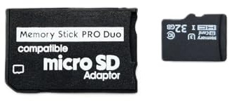 Micro SD PSP avec carte mémoire 32 g universelle et adaptateur mémoire de type Pro Duo carte magique compatible avec Sony Play Fat Slim psp 1000/2000/3000 appareil photo HANDYCAM