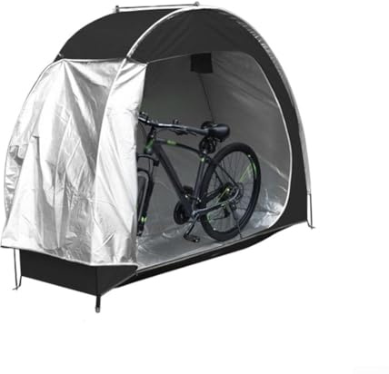 HomeVortex For Bike Storage Tent 210D Oxford Waterproof Canopy Shelter with Ventilation for Mountain Road Bikes Outdoor Garden Shed Army Green(Black)