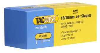 TACWISE 0235 Grapas galvanizadas de Tipo 10 mm, Metalalizado, 13 / 10mm, Set de 5000 Piezas