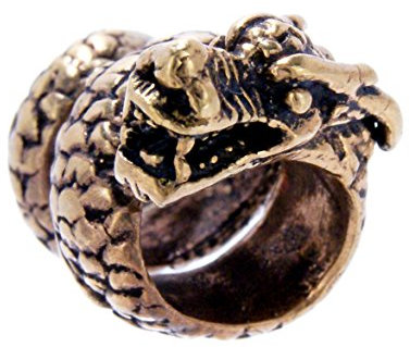 Kiss of Leather Bartperle Haarperle Bronze Drache 8mm