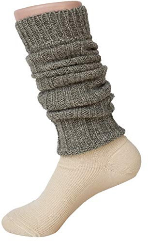 Hirsch Natur, Beinstulpen, 100% Wolle (kbT) (Hellgrau)