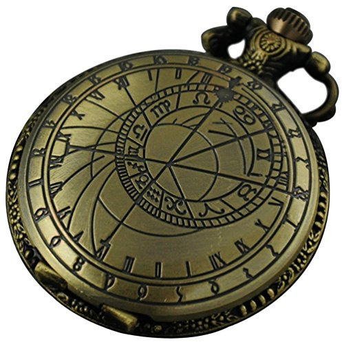VIGOROSO Doctor Who Astronomy Vintage Retro Steampunk 48mm Pocket Watch Necklace with Box